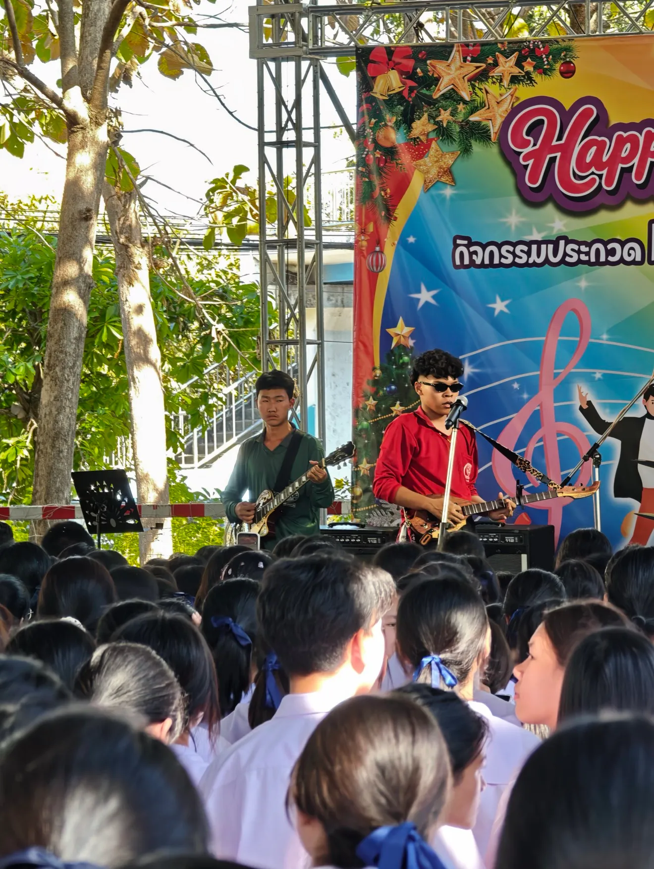 the first band to sing at our concert battle