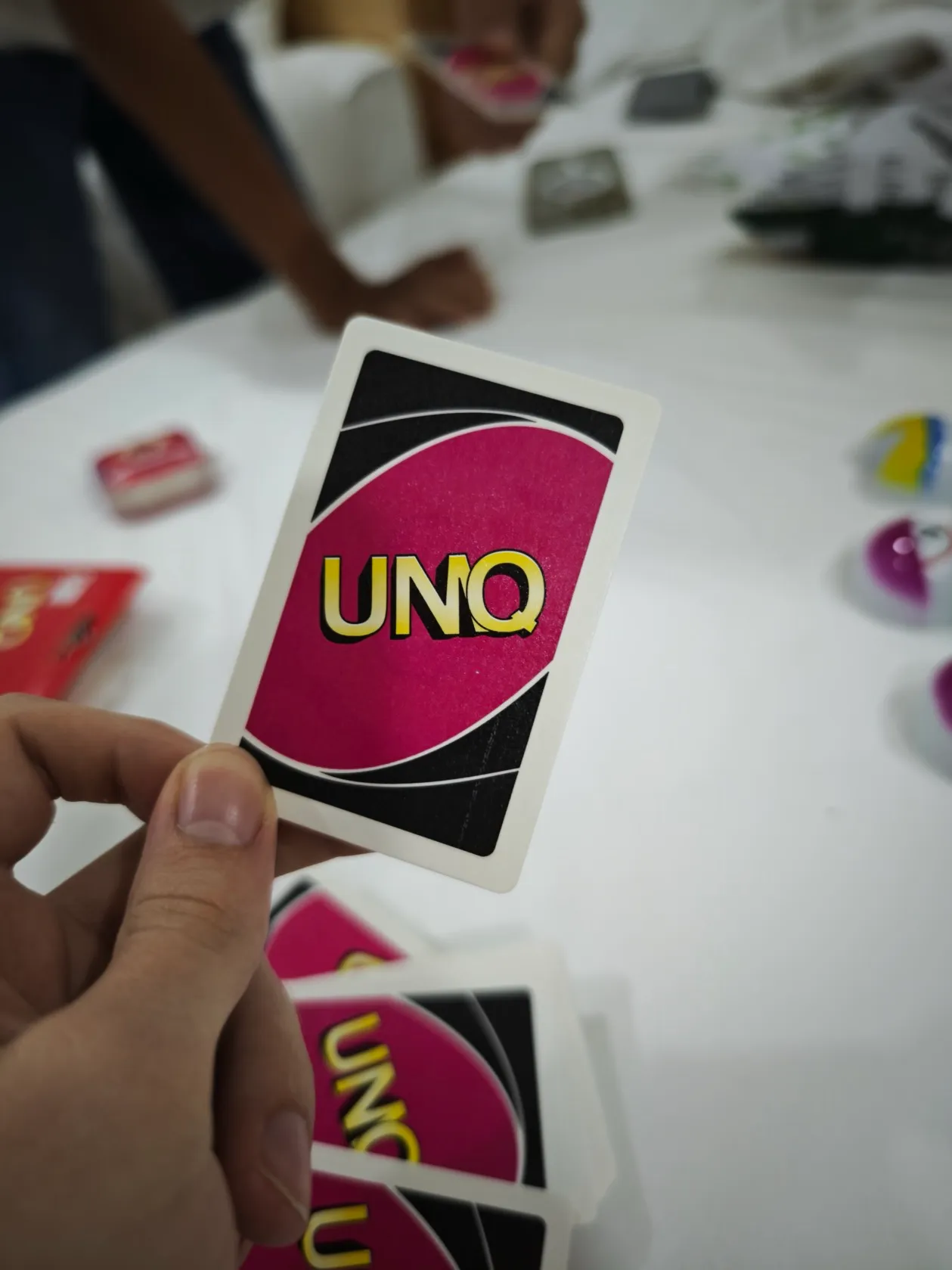 playing the classic game of umq with my host cousins on new years